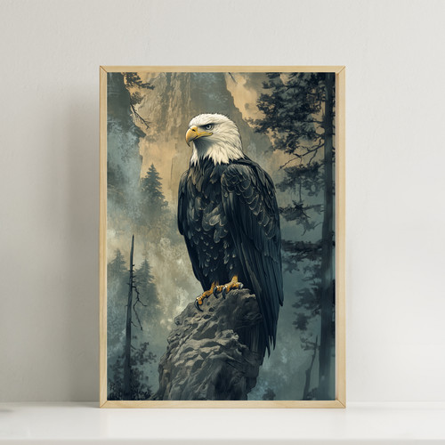 Bald eagle print - eagle,