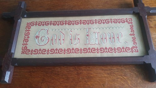 Antique victorian needlepoint - antique,