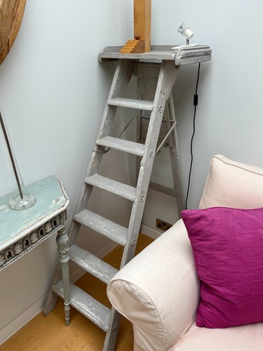 Vintage wooden step ladder - vintage,