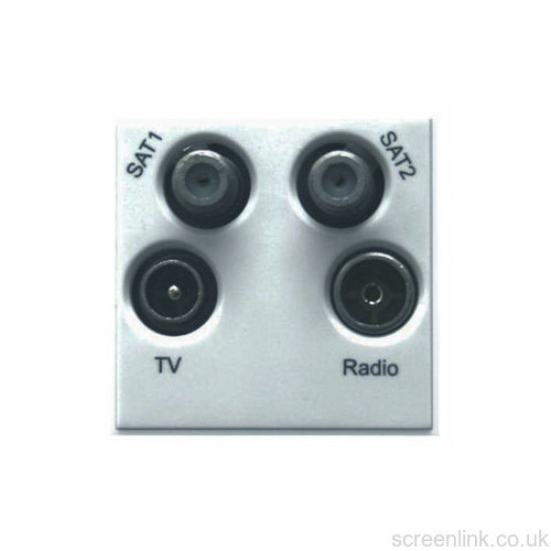 White triplexed radio sat - tv,