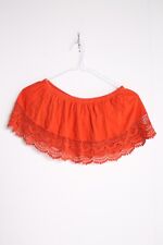 Primark Womens Lattice Details Boob Tube Top - Red - Size 10 (V-B7)