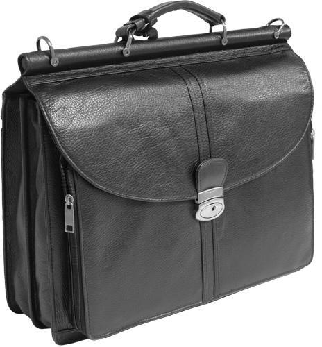 Black real leather laptop - real,