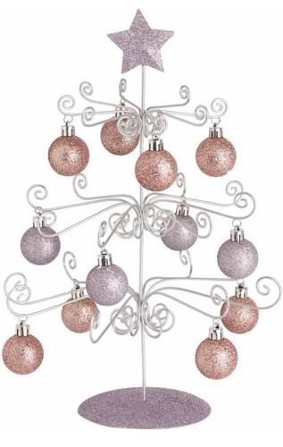 Glitter bauble tree rose gold - tree,