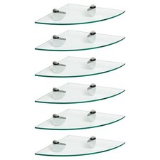 6x Clear 30cm Floating Glass