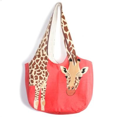 Shoulder bag cotton giraffe - shoulder, bag,