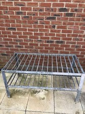 Galvanised Steel Metal Potting Bench For Garden/GreenHouse. Vtg Very Heavy Duty