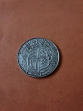 1902 MATTE  PROOF HALF CROWN  . KING EDWARD VII . CROWNED SHIELD IN GARTER .