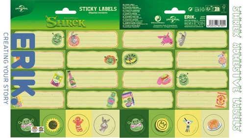 Shrek self adhesive book - shrek,