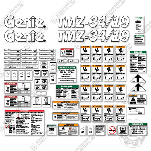 Fits genie tmz decal - tmz-34/19, kit