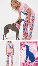 Ladies TU Dog Mum Pyjamas Pink