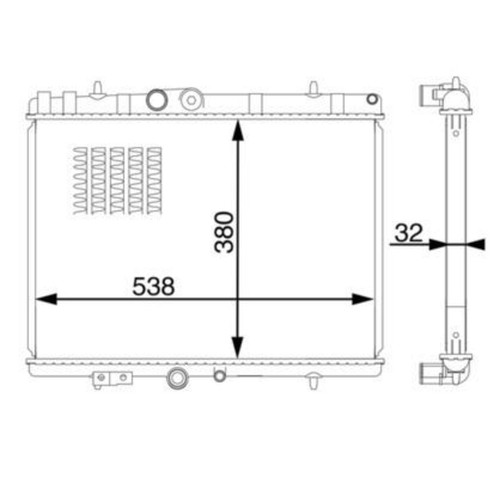 Radiator mahle fits citroen - radiator,