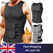 Men Weight Loss Vest Back Support Sweat Body Shaper Sauna Suit Workout Tank Tops
