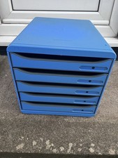 Exacompta Big Box Plus 5 Drawer Set Blue.