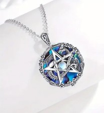 PENTAGRAM AND DRAGON WICCAN GOTHIC PRETTY NECKLACE PENDANT 