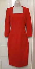 Karen Millen  Red Tailored Pencil Wiggle Occasion Dress UK 8 RRP£225.   Z8