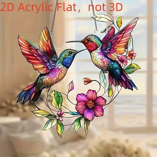 Hummingbird suncatcher window - hummingbird,
