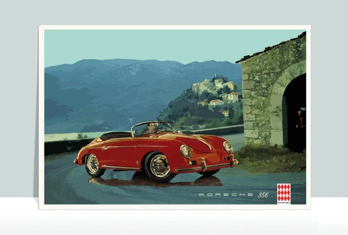 Red porsche 356 - porsche, 1600