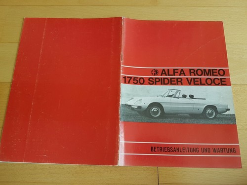 Owner manual handbook - handbook, alfa