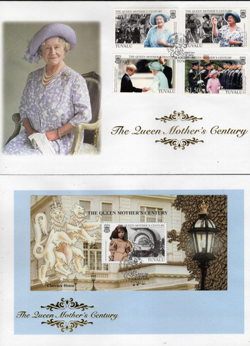 Tuvalu 2000 queen - queen, 100th