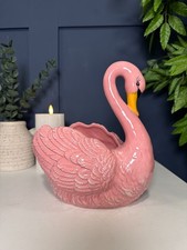 Pink Swan Bird Planter Storage