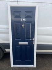Used Upvc Blue Front ,Back,Garage,Mancave Composite Door 