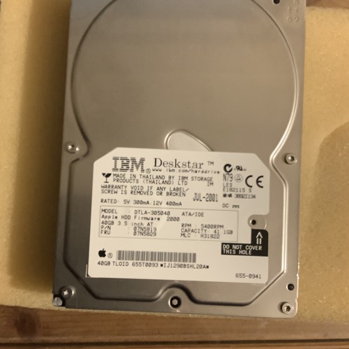 Hard drive ibm 40gb - hard,