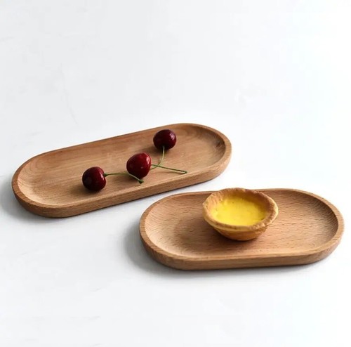 Mini wooden oval - wooden, tray