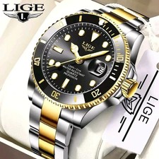 LIGE Mens Diver Wristwatch