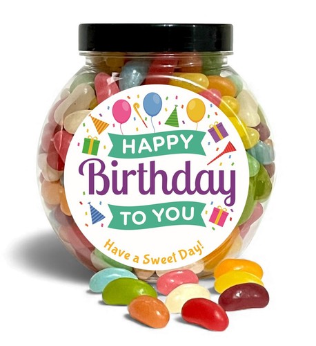 Happy birthday jelly beans - jelly,