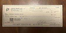Chuck Berry Signed Bank Check From 1995 30 Years Old Rare