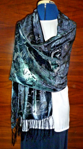 Velvet devore scarf/shawl