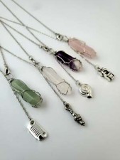 Crystals and Car Part Necklaces - Automotive Race Mechanic Jewelry