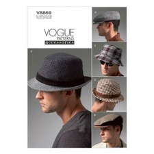 Vogue Mens Accessories Sewing Pattern 8869 Hats & Caps (Vogue-8869-OSZ)