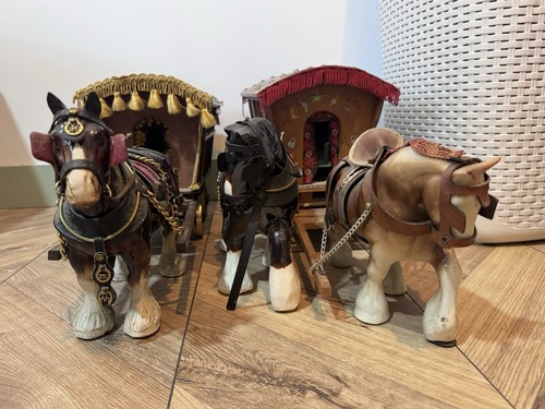 Wooden horse ornament - wooden,