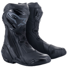 Alpinestars Supertech R Motorcycle Motorbike Sport Racing Boots Black Black