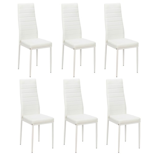 Dining chairs set pu - of, 6