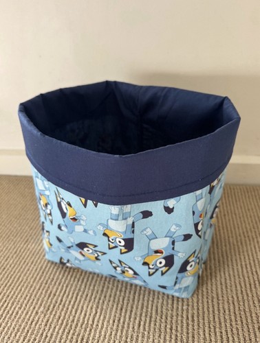 Handmade bluey fabric basket - bluey,