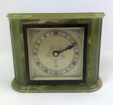 Vintage Elliott Green Onxy Collectable Clock - fully working (1006)*