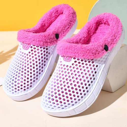 Ladies outdoor slippers furry - slippers,