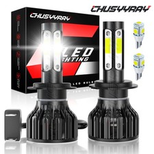 2X H7 LED Headlight Bulbs Kit 55W 10000LM Hi-Lo Beam 6000K Super Bright Lamp