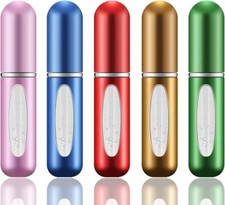 5x Perfume Atomiser Aftershave Travel Refillable Bottle Handbag Spray Portable