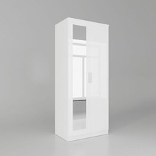 2 Door Wardrobe with Mirror
