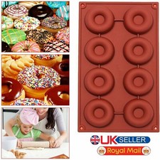 Donut Pan Silicone Muffin Mold Doughnut Baking Mould Cupcake Tray Cake Maker Uk