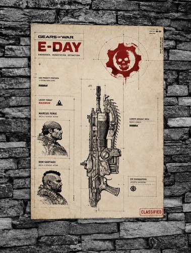 Gears war day posters - war, e-day