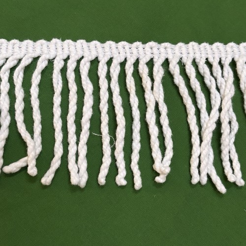 Vtg white cotton chenille - white,