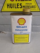Vintage French Shell Paragivre Diesel Additive 1 Litre Tin / Can Shell Oil (SH23