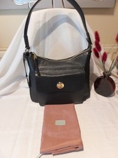 Radley Colebrook Shoulder/Hobo Bag Black Leather and Gold hardware + Dust Bag