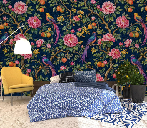 Chinoiserie paradise bird - chinoiserie,
