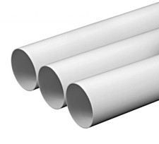 Round Duct Rigid Pipe Extractor Fan Ventilation Solid Tube Plastic Ducting