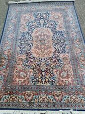 Vintage 1970s Persian Silk Rug - 125 x 186 cm - Certificate of Origin Inc